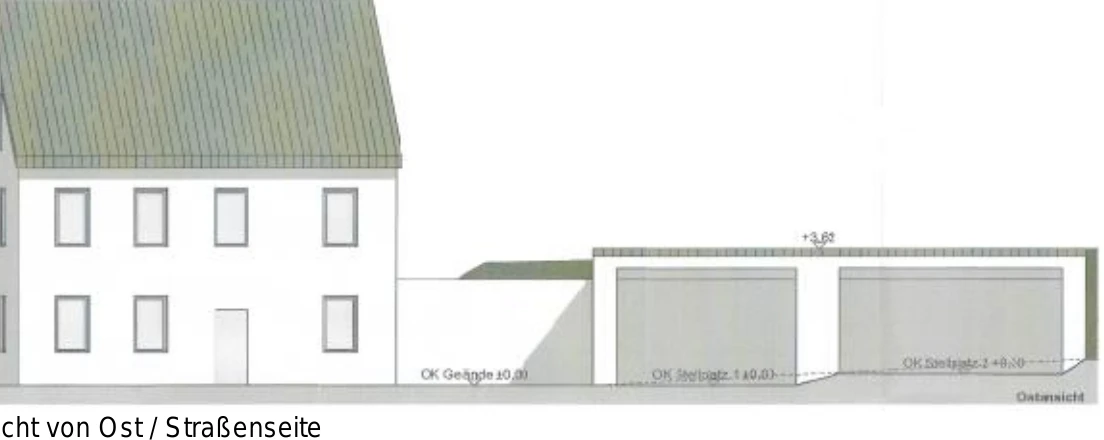 unbebautes Grundstück, Garage, Einfamilienhaus in Roßtal — Bild 3