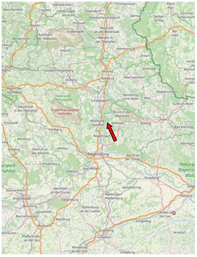 Waldfläche, Gebäude- und Freifläche, Landwirtschaftsfläche in Maxhütte-Haidhof