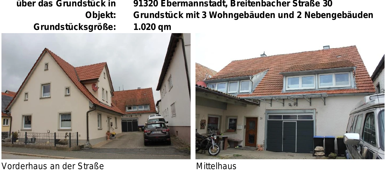 Einfamilienhaus, Grundstück mit 3 Wohngebäuden u. 2 Nebengebäuden in Ebermannstadt — Bild 2