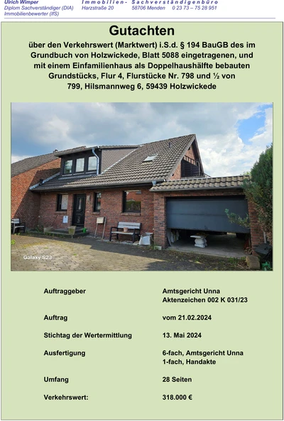 Garage, Doppelhaushälfte in Holzwickede