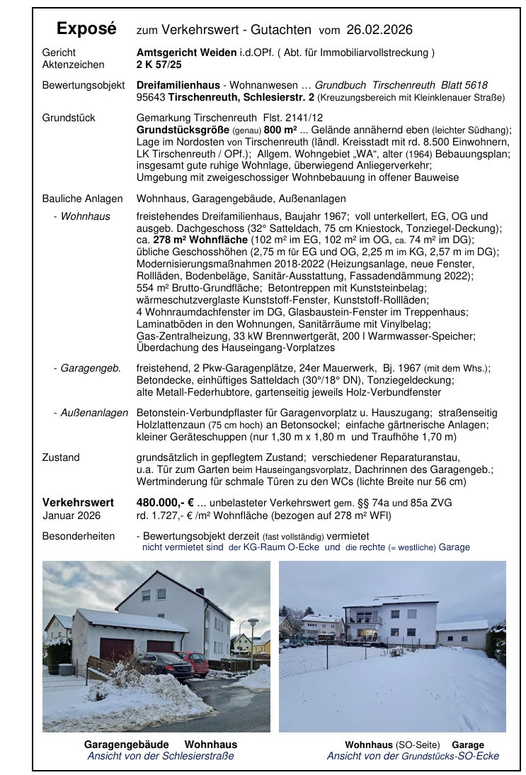 Dreifamilienhaus in Tirschenreuth