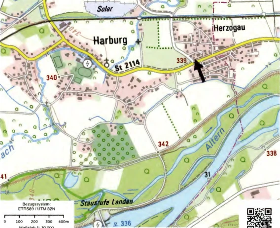 Doppelhaushälfte, Garage, Verkehrsfläche in Pilsting