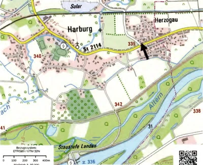 Doppelhaushälfte, Garage, Verkehrsfläche in Pilsting