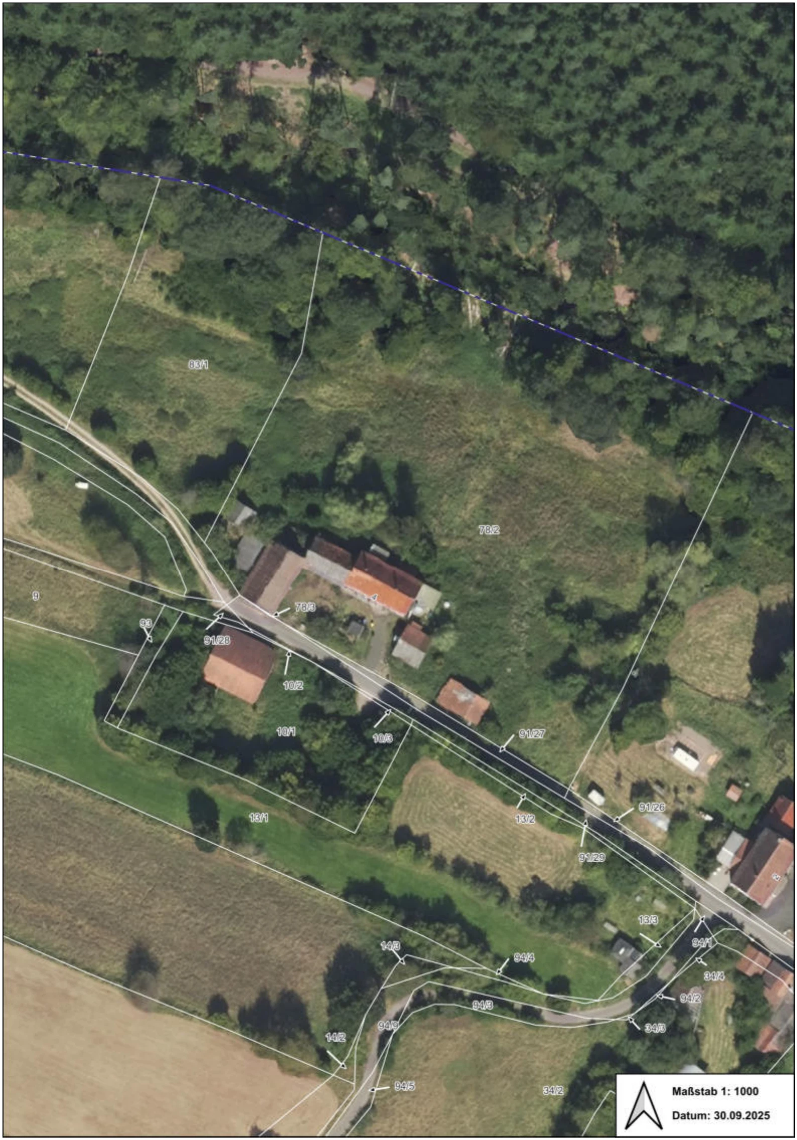 Einfamilienhaus, land- und forstwirtschaftlich genutztes Grundstück in Ludwigsau