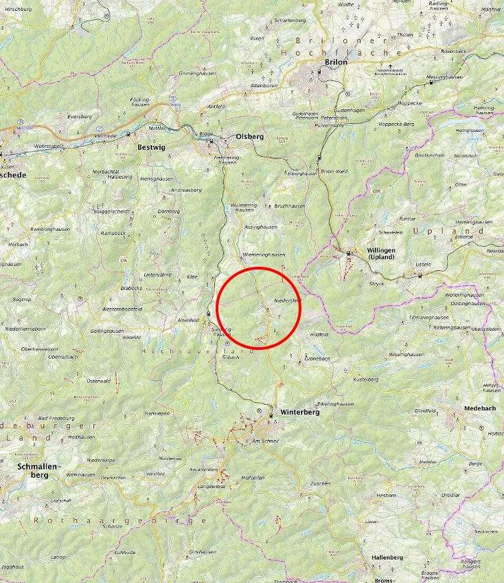 land- und forstwirtschaftlich genutztes Grundstück in Winterberg
