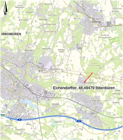 Reihenendhaus mit einem Carport in Ibbenbüren
