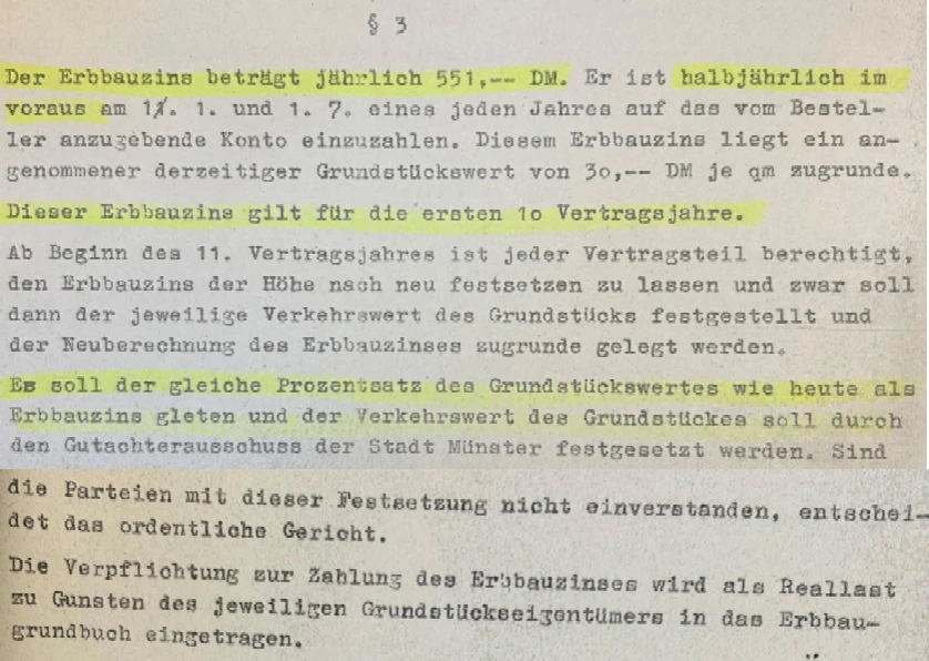 Garage, Doppelhaushälfte, Erbbaurecht in Münster — Bild 2