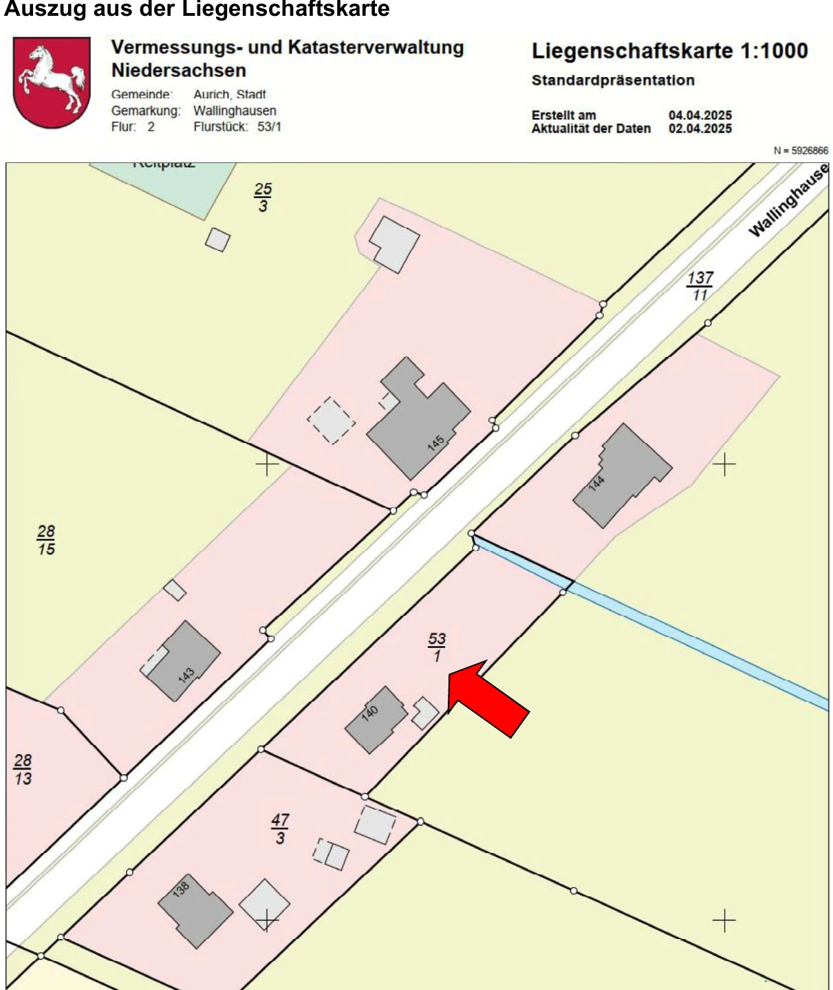 Einfamilienhaus, unbebaute Grundstücke; Nutzung als Grünland in Aurich — Bild 3