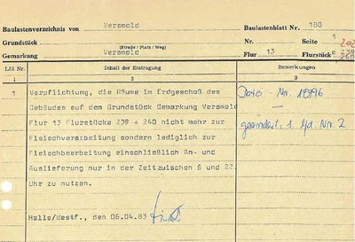 gewerblich genutztes Grundstück, Mehrfamilienhaus in Versmold