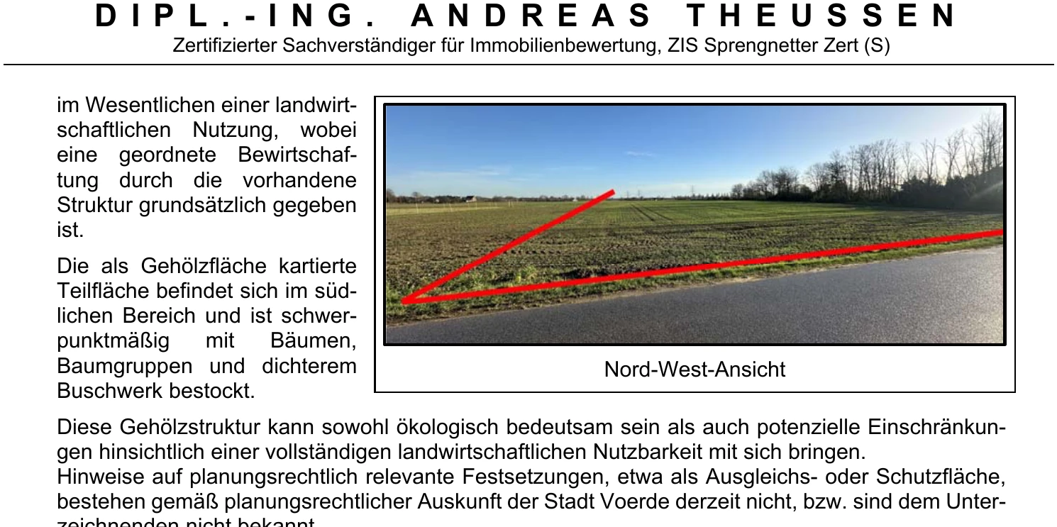 unbebautes Grundstück der Land- und Forstwirtschaft in Voerde — Bild 3