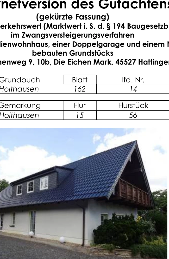 Einfamilienhaus, Doppelgarage, Nebengebäude in Hattingen — Bild 2