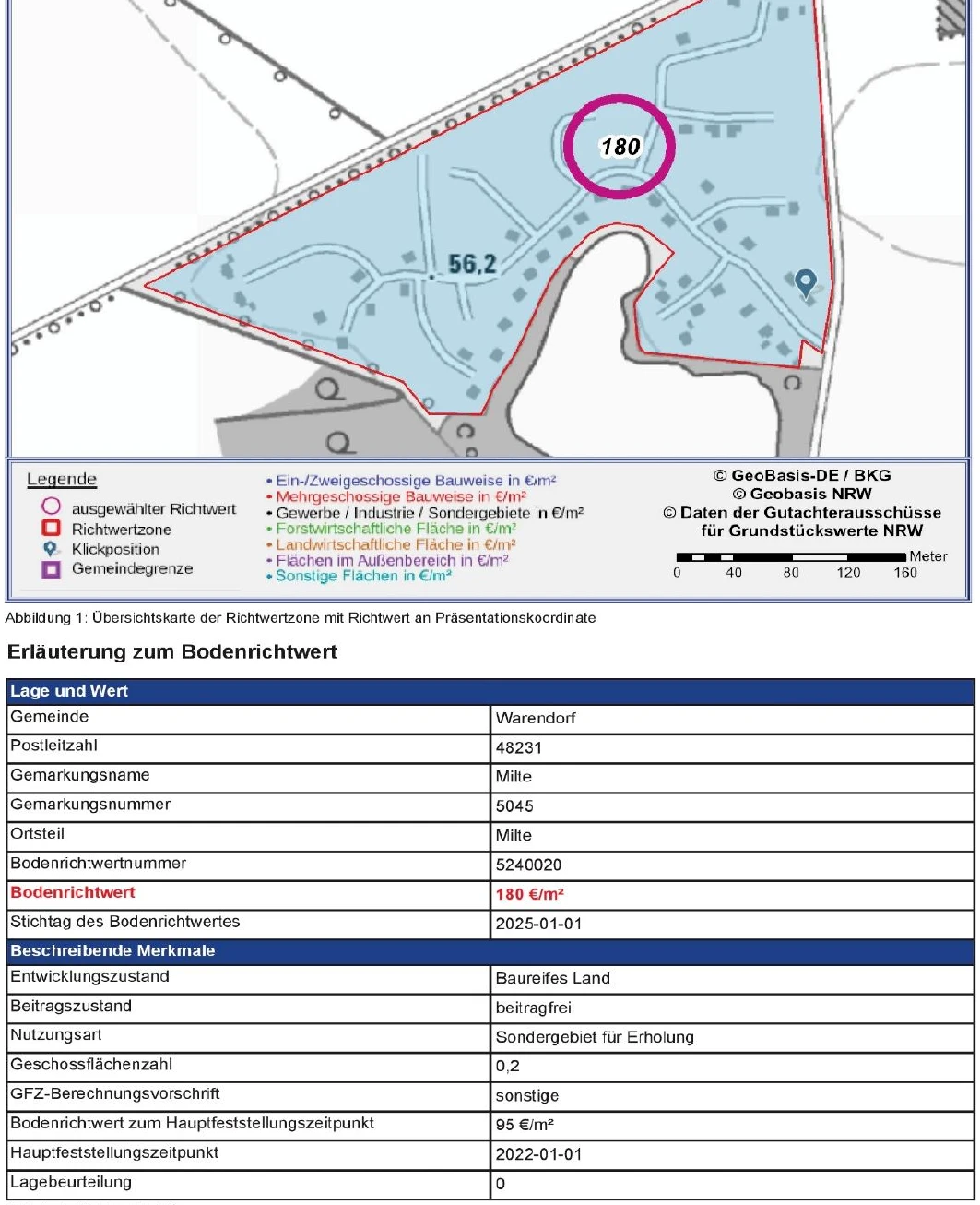 unbebautes Wochenendhausgrundstück in Warendorf — Bild 3