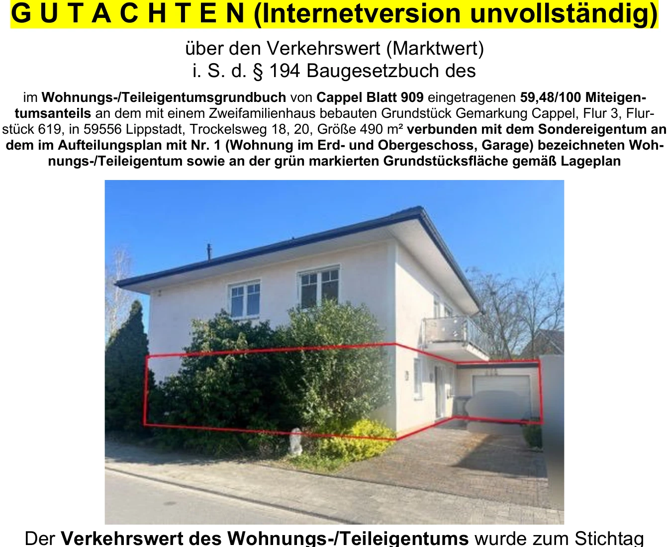 Garage, Eigentumswohnung (3 bis 4 Zimmer) in Lippstadt — Bild 2