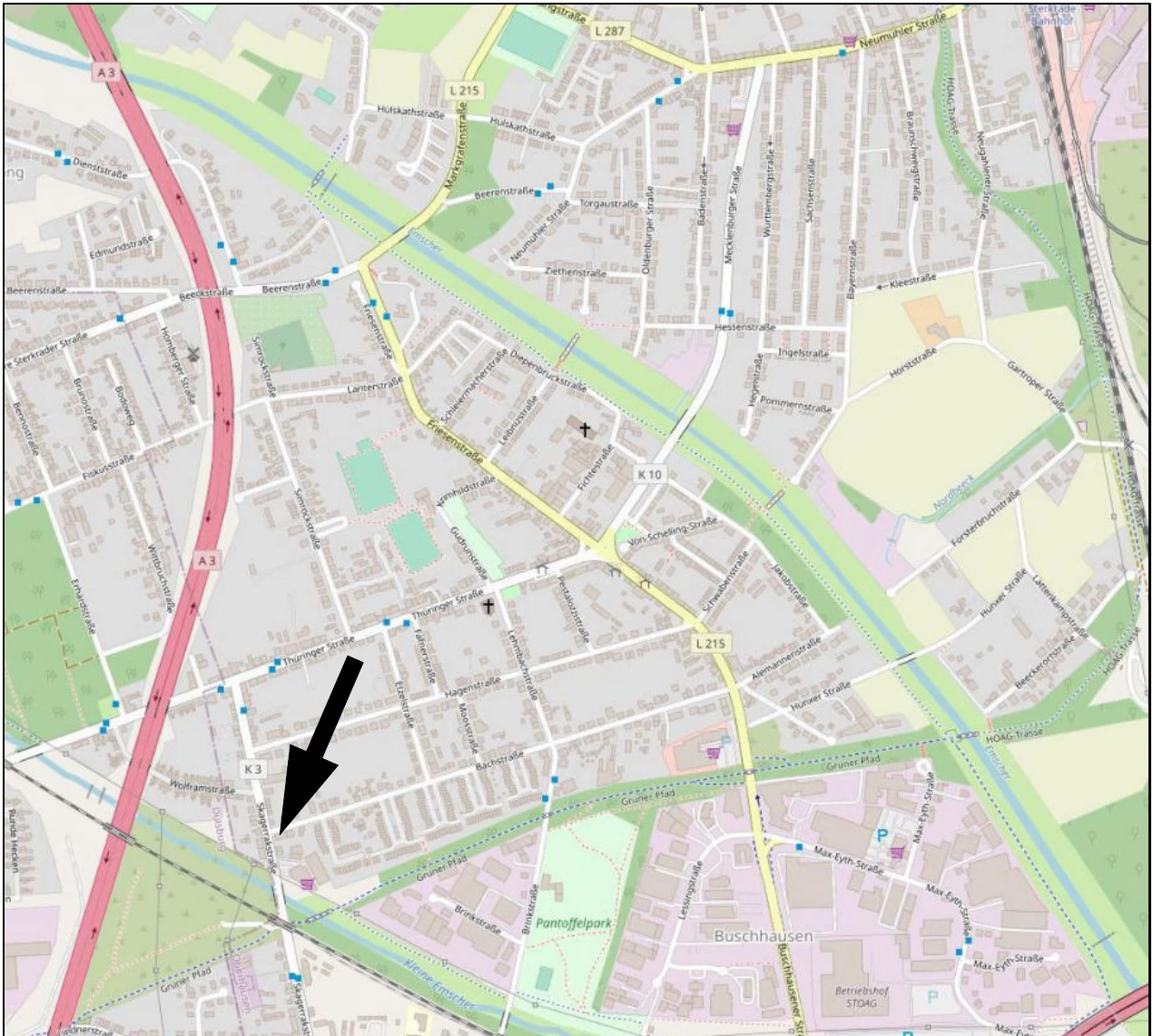 Kfz-Stellplatz, Eigentumswohnung (1 bis 2 Zimmer) in Oberhausen — Bild 2