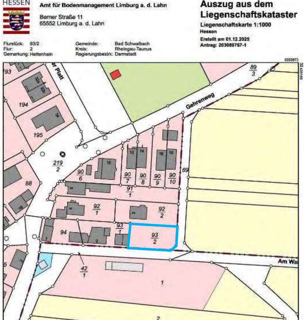 Baugrundstück, unbebautes Grundstück in Bad Schwalbach-Hettenhain — Bild 3