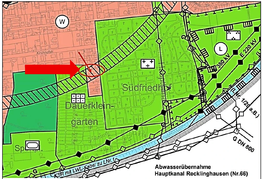 unbebautes Grundstück, Garage, Einfamilienhaus in Recklinghausen — Bild 2