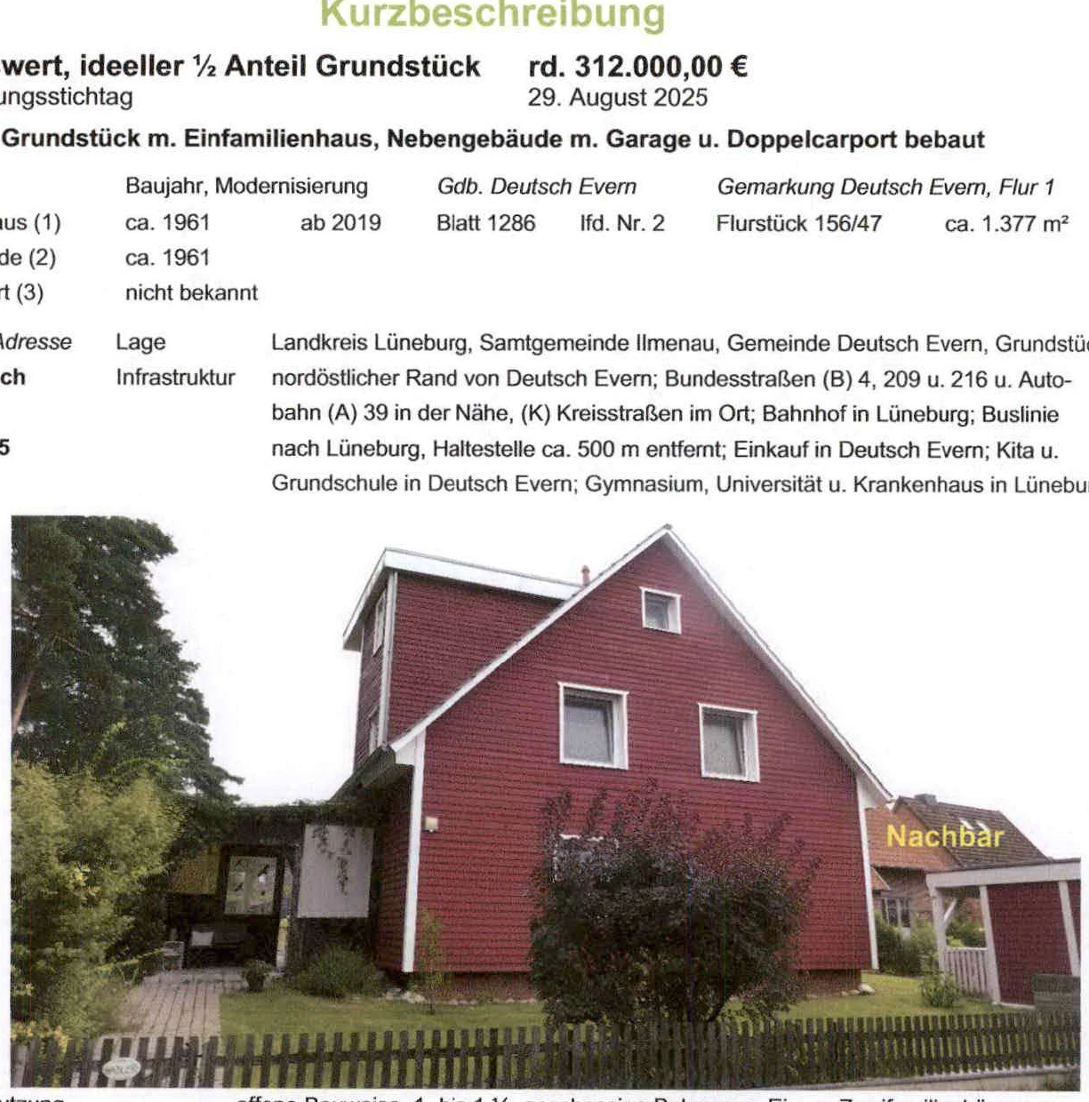 Einfamilienhaus in Deutsch Evern