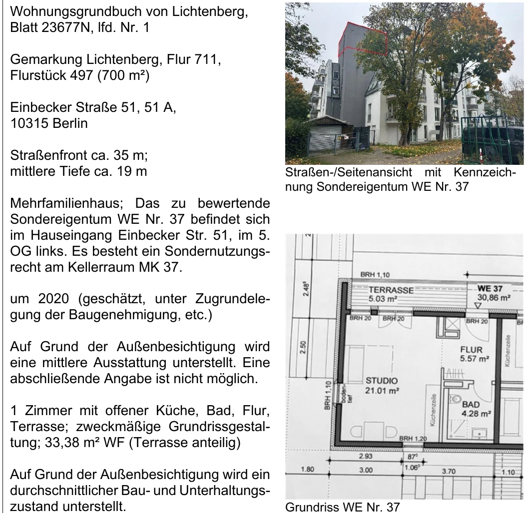 Eigentumswohnung (1 bis 2 Zimmer) in Berlin