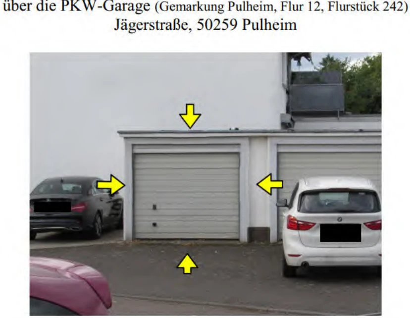 Grundstück bebaut mit PKW-Garage (Beton-Fertiggarage) in Pulheim — Bild 2