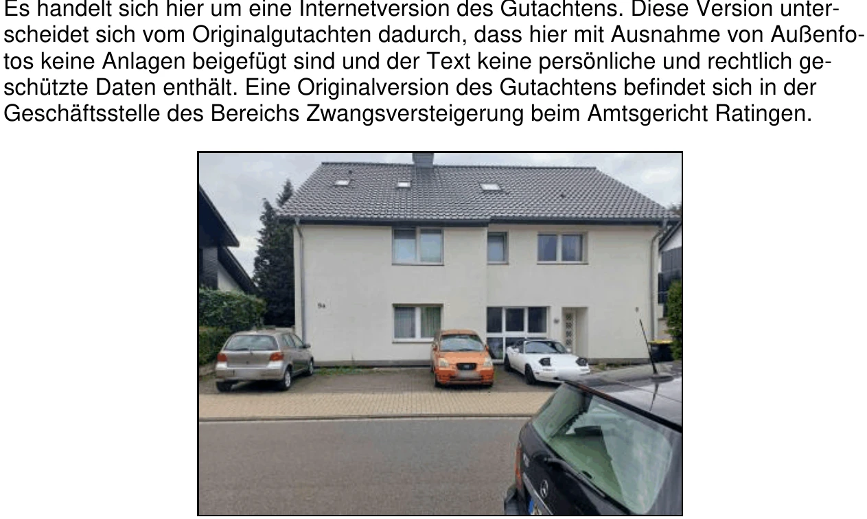 unbebautes Grundstück, zweigeschossiges Wohnhaus, unbebaute Splitterfäche in Ratingen — Bild 3