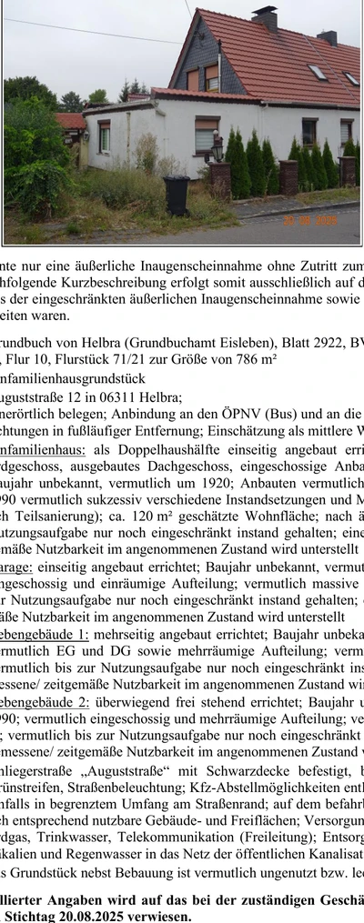 Doppelhaushälfte in Helbra