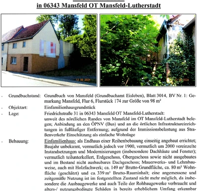 Reihenhaus in Mansfeld