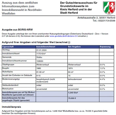 2 Eigentumswohnungen als wirtschaftliche Einheit in Porta Westfalica