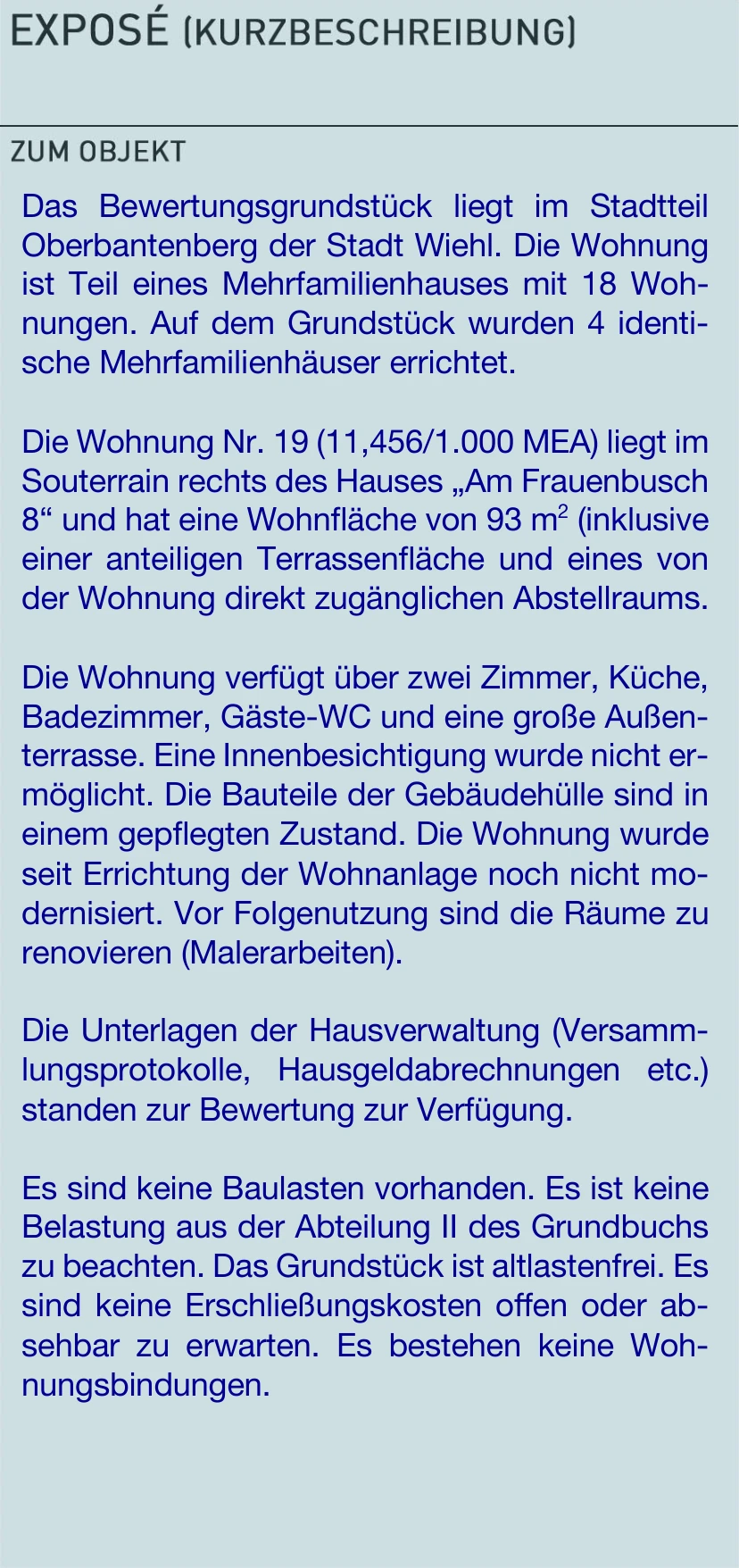 Eigentumswohnung (1 bis 2 Zimmer) in Wiehl