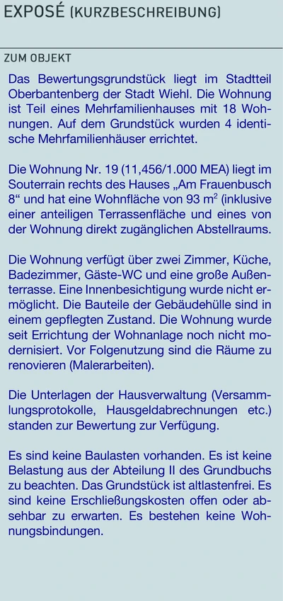 Eigentumswohnung (1 bis 2 Zimmer) in Wiehl