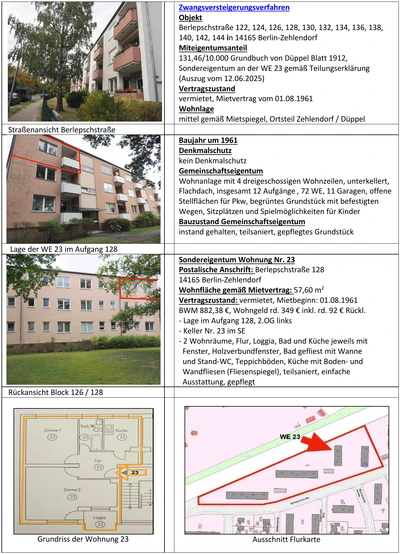 Eigentumswohnung (1 bis 2 Zimmer) in Berlin