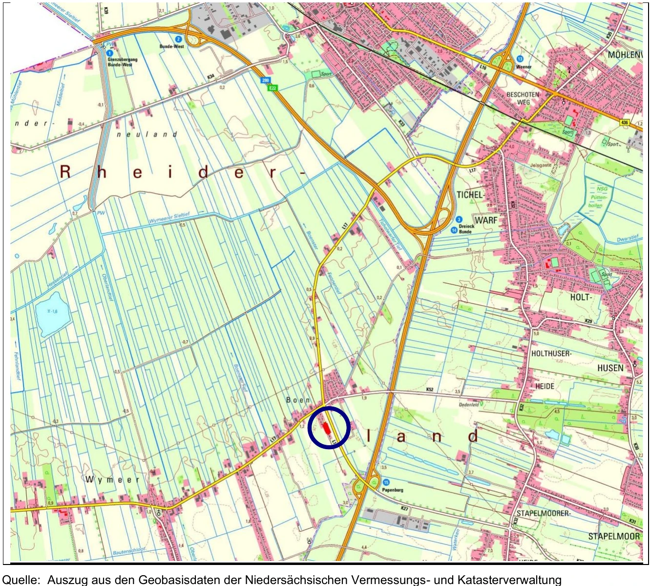 Sonstiges, unbebaute Gehölzfläche in Bunde — Bild 2