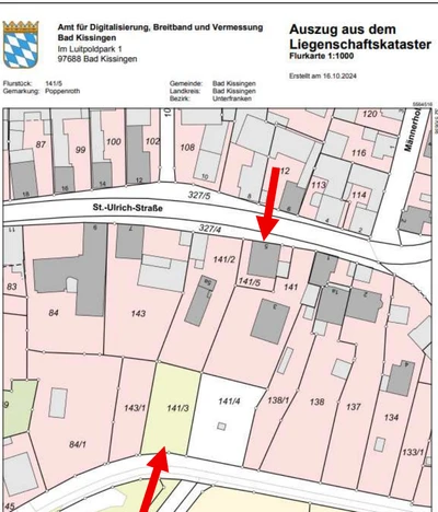 Mehrfamilienhaus, Garage, unbebautes Grundstück in Poppenroth