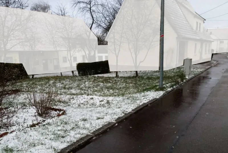 Abbruchreife Gebäude, Waldfläche und unbebautes Grundstück in Kreßberg — Bild 3