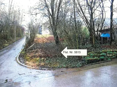 Zweifamilienhaus und unbebautes Grundstück