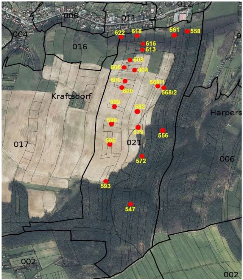 land- und forstwirtschaftlich genutztes Grundstück in Kraftsdorf