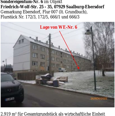 Eigentumswohnung (1 bis 2 Zimmer) in Saalburg-Ebersdorf